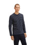 TOM TAILOR Tricou bleumarin / alb - Pled.ro