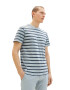 TOM TAILOR Tricou bleumarin / albastru deschis / alb - Pled.ro