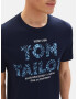 TOM TAILOR Tricou bleumarin / albastru deschis / alb - Pled.ro