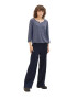 TOM TAILOR Tricou bleumarin / albastru deschis / alb - Pled.ro