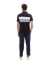 TOM TAILOR Tricou bleumarin / albastru fumuriu / alb - Pled.ro