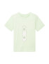 TOM TAILOR Tricou gri metalic / verde pastel / alb natural - Pled.ro