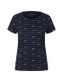 TOM TAILOR Tricou 'Maritim' bleumarin / alb - Pled.ro