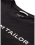 TOM TAILOR Tricou negru / alb - Pled.ro