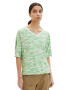 TOM TAILOR Tricou verde deschis / alb - Pled.ro