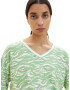 TOM TAILOR Tricou verde deschis / alb - Pled.ro