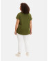 Tom Tailor Women + Tricou oliv / alb - Pled.ro