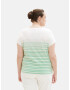 Tom Tailor Women + Tricou verde deschis / alb - Pled.ro