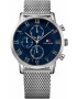 TOMMY HILFIGER Ceas analogic 'DRESSED UP QUARZ MULTIFUNKTION' bleumarin / argintiu - Pled.ro