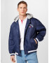 TOMMY HILFIGER Geacă de primăvară-toamnă bleumarin / gri deschis / roși aprins / alb - Pled.ro