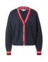 TOMMY HILFIGER Geacă tricotată albastru marin / roșu bordeaux / roşu închis / alb - Pled.ro