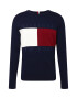 TOMMY HILFIGER Pulover albastru noapte / sângeriu / alb - Pled.ro