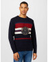 TOMMY HILFIGER Pulover bleumarin / albastru noapte / roșu / alb - Pled.ro