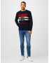 TOMMY HILFIGER Pulover bleumarin / albastru noapte / roșu / alb - Pled.ro