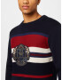 TOMMY HILFIGER Pulover bleumarin / albastru noapte / roșu / alb - Pled.ro