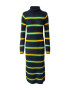 TOMMY HILFIGER Rochie tricotat bleumarin / galben citron / verde smarald - Pled.ro