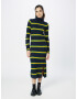 TOMMY HILFIGER Rochie tricotat bleumarin / galben citron / verde smarald - Pled.ro