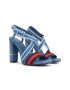 TOMMY HILFIGER Sandale albastru / albastru noapte / albastru deschis / roșu - Pled.ro