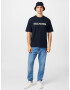 TOMMY HILFIGER Tricou albastru marin / alb - Pled.ro