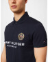 TOMMY HILFIGER Tricou albastru noapte / auriu / roși aprins / alb - Pled.ro