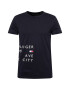 TOMMY HILFIGER Tricou 'Off Placement' albastru noapte / roșu / alb - Pled.ro