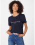 TOMMY HILFIGER Tricou bleumarin / alb - Pled.ro