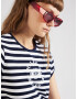 TOMMY HILFIGER Tricou bleumarin / alb - Pled.ro