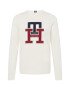 TOMMY HILFIGER Tricou bleumarin / roși aprins / alb natural - Pled.ro