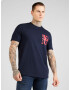 TOMMY HILFIGER Tricou bleumarin / roșu deschis / alb - Pled.ro