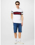 TOMMY HILFIGER Tricou bleumarin / roșu vin / negru / alb - Pled.ro