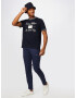 TOMMY HILFIGER Tricou bleumarin / alb natural - Pled.ro