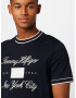 TOMMY HILFIGER Tricou bleumarin / alb natural - Pled.ro