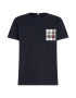 TOMMY HILFIGER Tricou ecru / bleumarin / roșu - Pled.ro