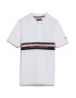 TOMMY HILFIGER Tricou 'GLOBAL STRIPE' bleumarin / roșu / alb - Pled.ro