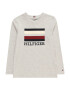 TOMMY HILFIGER Tricou gri deschis / roșu / roșu vin / alb - Pled.ro