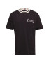 TOMMY HILFIGER Tricou 'Laurel' negru / alb murdar - Pled.ro