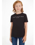 TOMMY HILFIGER Tricou negru / alb - Pled.ro