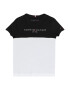 TOMMY HILFIGER Tricou negru / alb - Pled.ro