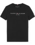 TOMMY HILFIGER Tricou negru / alb - Pled.ro