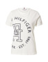 TOMMY HILFIGER Tricou negru / alb coajă de ou - Pled.ro