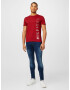 TOMMY HILFIGER Tricou purpuriu / alb - Pled.ro