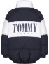 Tommy Jeans Geacă de iarnă bleumarin / alb - Pled.ro