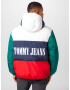 Tommy Jeans Geacă de iarnă bleumarin / verde smarald / roșu / alb - Pled.ro