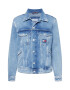 Tommy Jeans Geacă de primăvară-toamnă albastru denim / roșu pastel / alb - Pled.ro