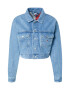 Tommy Jeans Geacă de primăvară-toamnă albastru denim / roșu pastel / negru amestecat / alb - Pled.ro