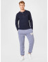 Tommy Jeans Pantaloni bleumarin / albastru fumuriu / roșu / alb - Pled.ro