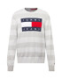 Tommy Jeans Pulover albastru noapte / gri deschis / roșu / alb - Pled.ro