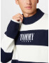 Tommy Jeans Pulover bleumarin / roși aprins / alb - Pled.ro