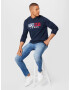 Tommy Jeans Pulover bleumarin / roșu / alb - Pled.ro