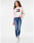 Tommy Jeans Pulover bleumarin / roz deschis / roșu / alb - Pled.ro